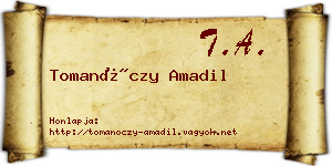 Tomanóczy Amadil névjegykártya
